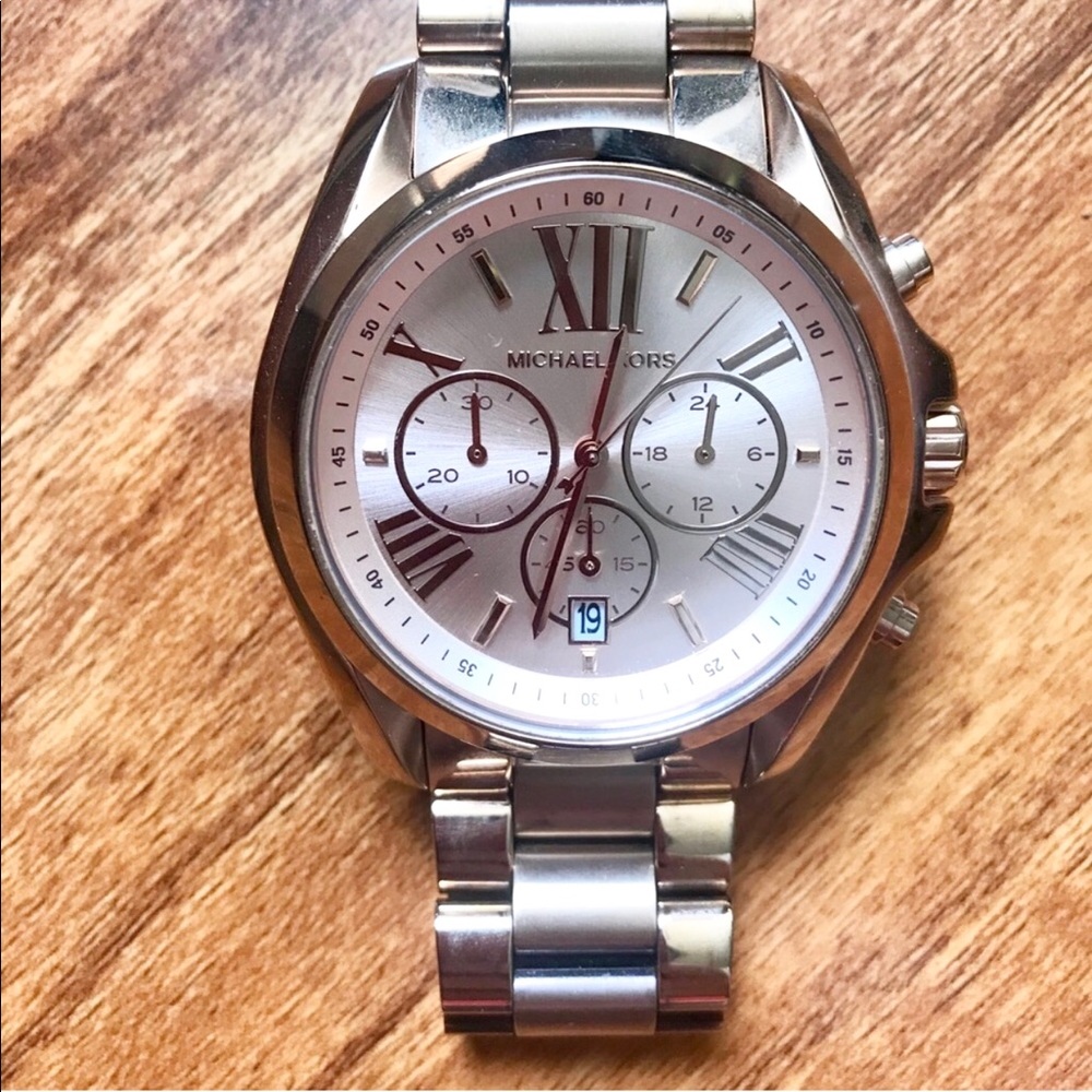 💛⏱MICHAEL KORS Bradshaw Rose Gold-tone Wristwatch